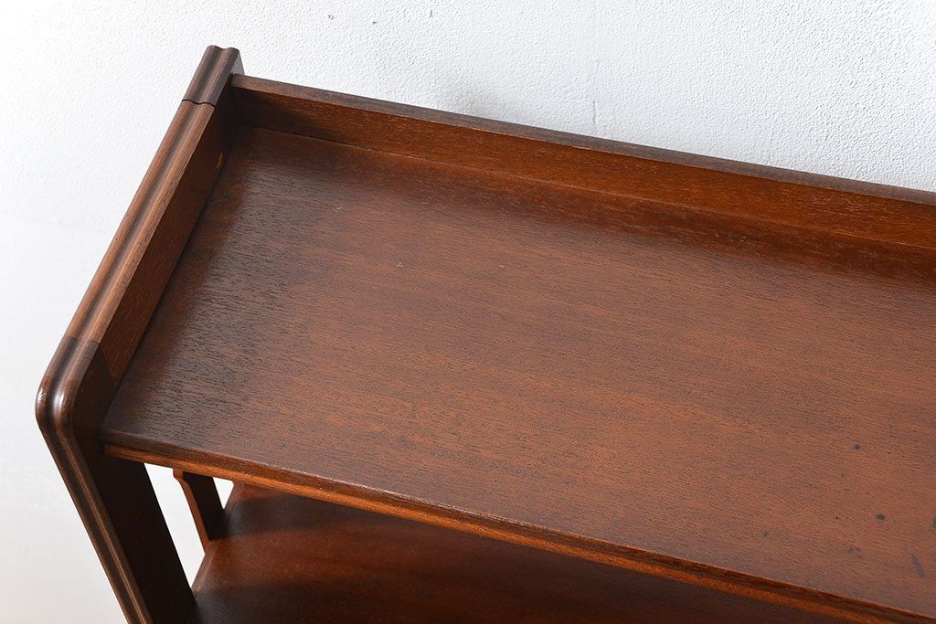 ヴィンテージ家具　昭和レトロ かわいいデザインのビンテージ本棚(ブックシェルフ、飾り棚)