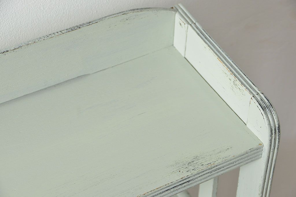 レトロ家具　昭和レトロ ★アンティークペイント本棚(ブックシェルフ、飾り棚)