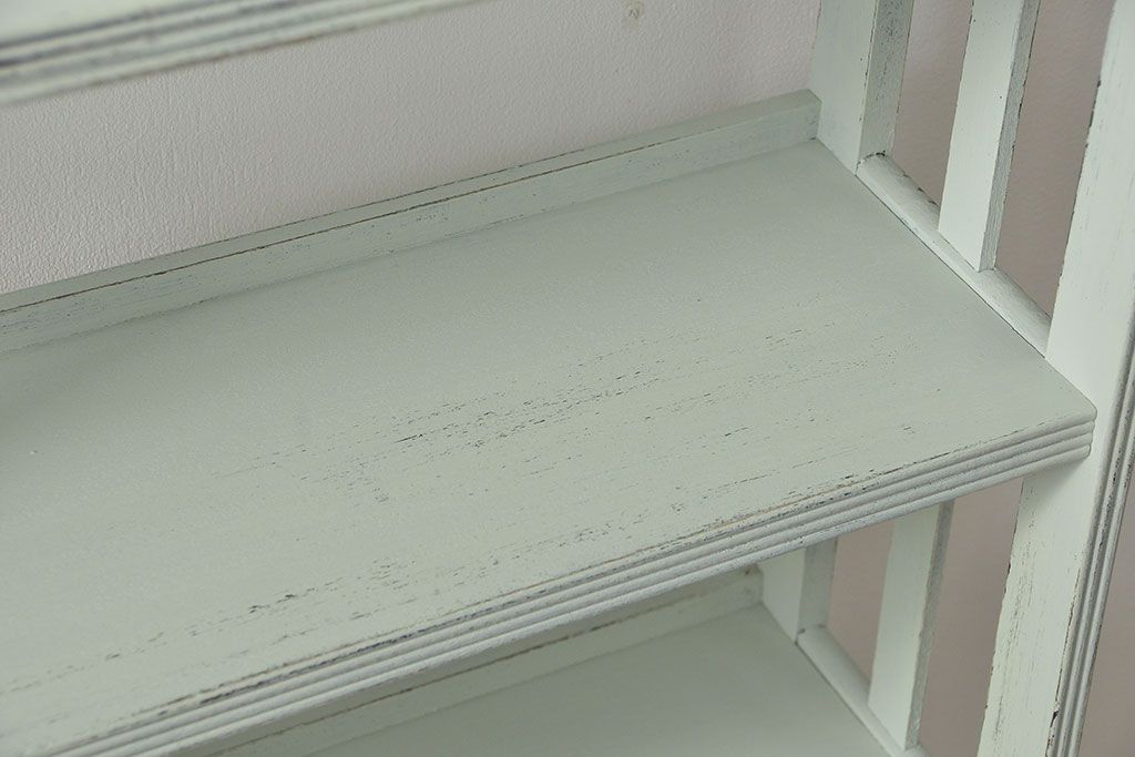 レトロ家具　昭和レトロ ★アンティークペイント本棚(ブックシェルフ、飾り棚)