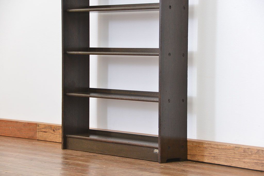 レトロ家具　昭和レトロ アンティーク薄型本棚(飾り棚)