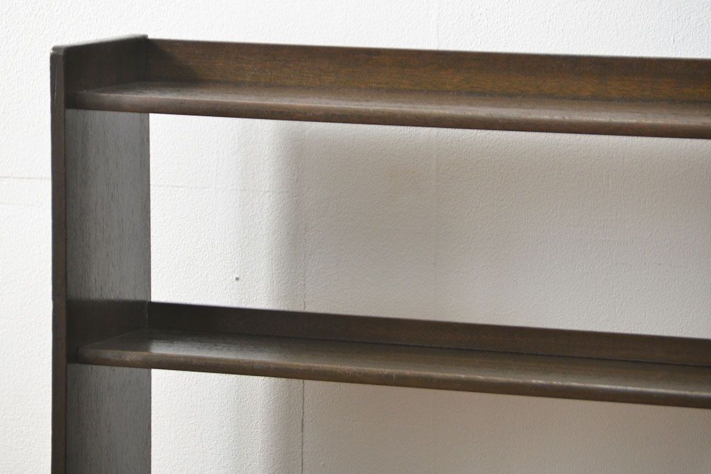 レトロ家具　昭和レトロ アンティーク薄型本棚(飾り棚)