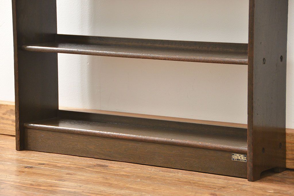 レトロ家具　昭和レトロ アンティーク薄型本棚(飾り棚)