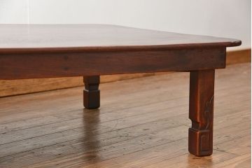 アンティーク家具　古民具・骨董 総欅材一枚板 上質な特大ちゃぶ台(センターテーブル、机、座卓)
