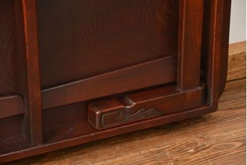 アンティーク家具　古民具・骨董 総欅材一枚板 上質な特大ちゃぶ台(センターテーブル、机、座卓)