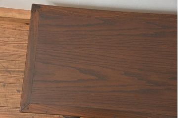 レトロ家具　昭和レトロ アンティークペイント仕上げ かわいいテーブル(平机、ローボード)