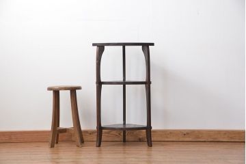 中古 日光彫りサイドテーブル(花台、飾り棚)
