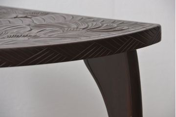 中古 日光彫りサイドテーブル(花台、飾り棚)