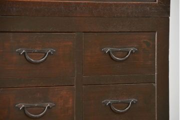 アンティーク家具　古民具・骨董 30杯引き出し重ね収納棚(飾り棚、薬箪笥、水屋箪笥、収納箪笥)