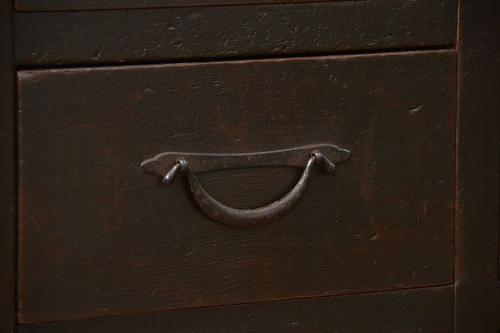 アンティーク家具　古民具・骨董 30杯引き出し重ね収納棚(飾り棚、薬箪笥、水屋箪笥、収納箪笥)