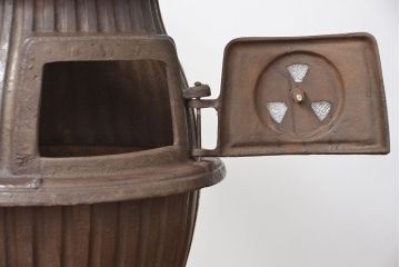 アンティーク雑貨　未使用品 SANKYO(サンキョー) ビンテージダルマストーブ(大)(薪ストーブ、石炭ストーブ)
