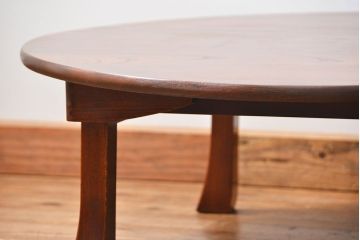 アンティーク家具　アンティーク 総欅材の大きな丸型ちゃぶ台(テーブル、机)
