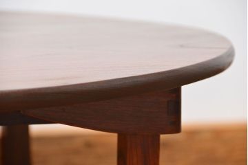 アンティーク家具　アンティーク 総欅材の大きな丸型ちゃぶ台(テーブル、机)