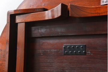 アンティーク家具　アンティーク 総欅材の大きな丸型ちゃぶ台(テーブル、机)