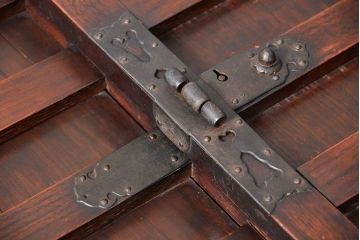 アンティーク家具　古民具・骨董 江戸〜明治期 前面栗材 米沢車箪笥(船箪笥、帳場箪笥)