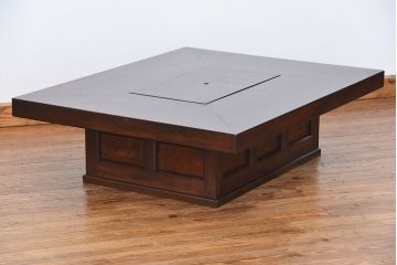 アンティーク雑貨　中古 ビンテージ 松本民芸家具 特注欅製 座炉卓(2)(囲炉裏、火鉢、座卓)