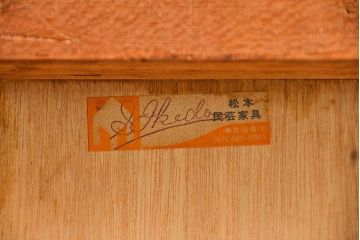 アンティーク雑貨　中古 ビンテージ 松本民芸家具 特注欅製 座炉卓(2)(囲炉裏、火鉢、座卓)