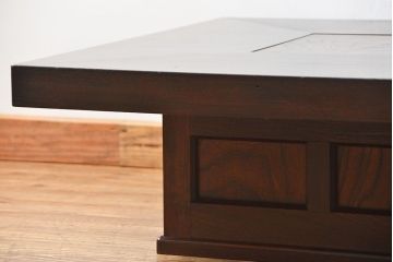 アンティーク雑貨　中古 ビンテージ 松本民芸家具 特注欅製 座炉卓(3)(囲炉裏、火鉢、座卓)