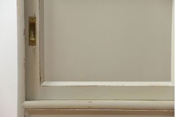 アンティーク家具　アンティークペイントの古い食器棚(カップボード、キッチンキャビネット、収納棚)