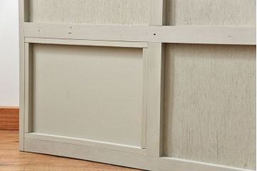 アンティーク家具　アンティークペイントの古い食器棚(カップボード、キッチンキャビネット、収納棚)