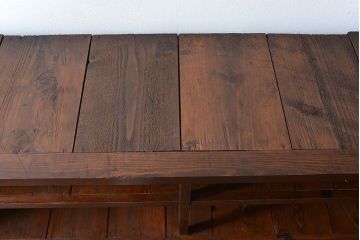 アンティーク家具　アンティーク 古い木の大きな飾り棚(陳列棚、収納棚)