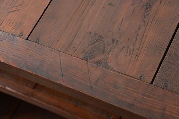 アンティーク家具　アンティーク 古い木の大きな飾り棚(陳列棚、収納棚)