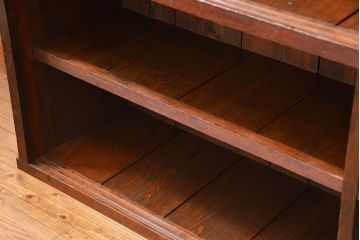 アンティーク家具　アンティーク 古い木の大きな飾り棚(陳列棚、収納棚)