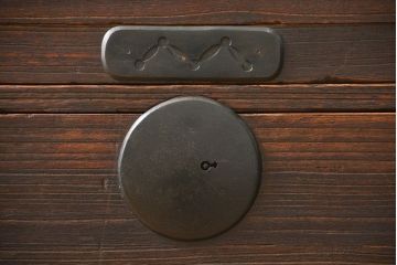 アンティーク家具　アンティーク 味わい深い二段重ね時代箪笥(たんす、タンス)