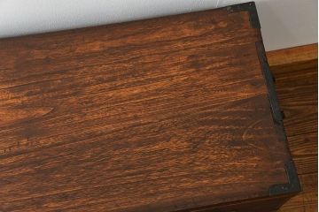 アンティーク家具　アンティーク 味わい深い二段重ね時代箪笥(たんす、タンス)