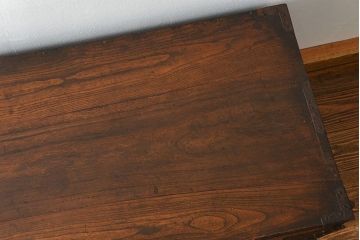 アンティーク家具　古民具・骨董 江戸期　総桐観音開き時代箪笥ローボード(たんす、タンス、桐箪笥、桐たんす)