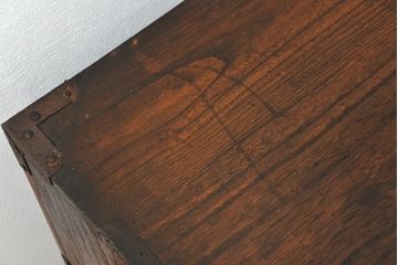 アンティーク家具　古民具・骨董 江戸期　総桐観音開き時代箪笥ローボード(たんす、タンス、桐箪笥、桐たんす)