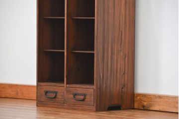 アンティーク家具　古民具・骨董 小振りなマス目飾り棚(本棚、書棚)