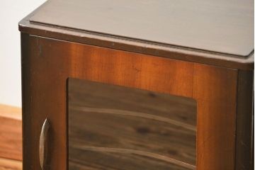 レトロ家具　昭和レトロ 小さな引き出し付きレコードケース(蓄音機)