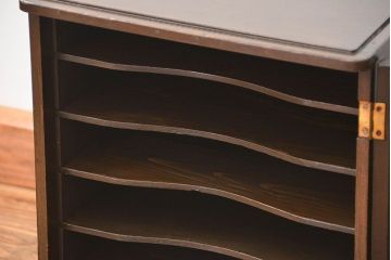 レトロ家具　昭和レトロ 小さな引き出し付きレコードケース(蓄音機)