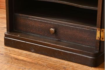 レトロ家具　昭和レトロ 小さな引き出し付きレコードケース(蓄音機)