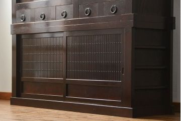 アンティーク家具　古民具・骨董 状態抜群の六尺水屋箪笥(食器棚、収納棚)