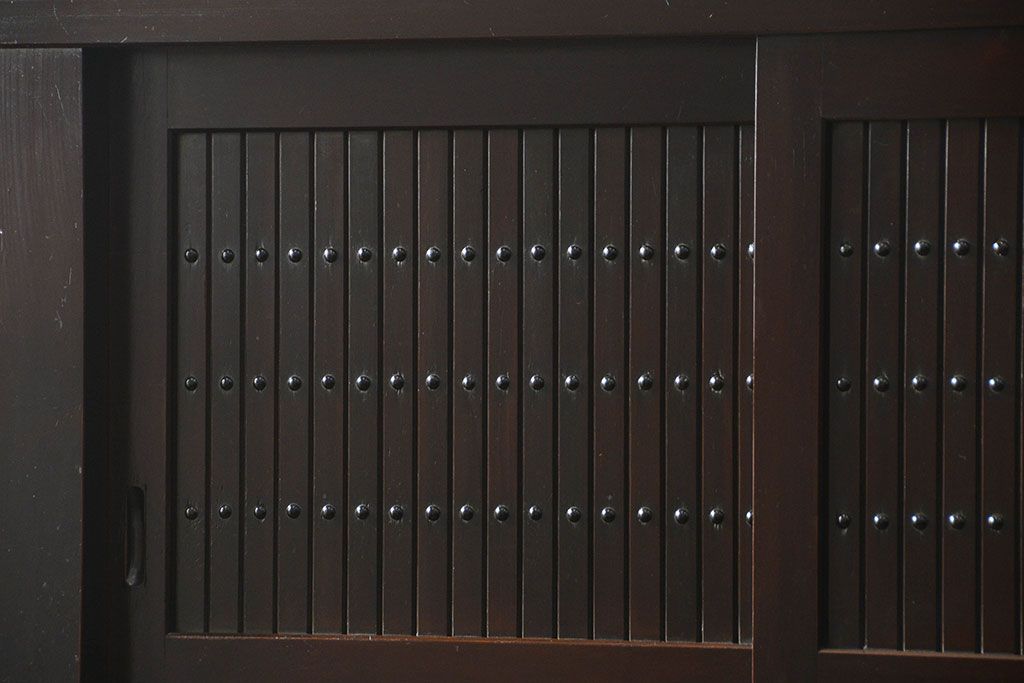 アンティーク家具　古民具・骨董 状態抜群の六尺水屋箪笥(食器棚、収納棚)