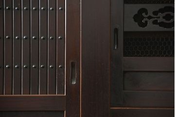 アンティーク家具　古民具・骨董 状態抜群の六尺水屋箪笥(食器棚、収納棚)