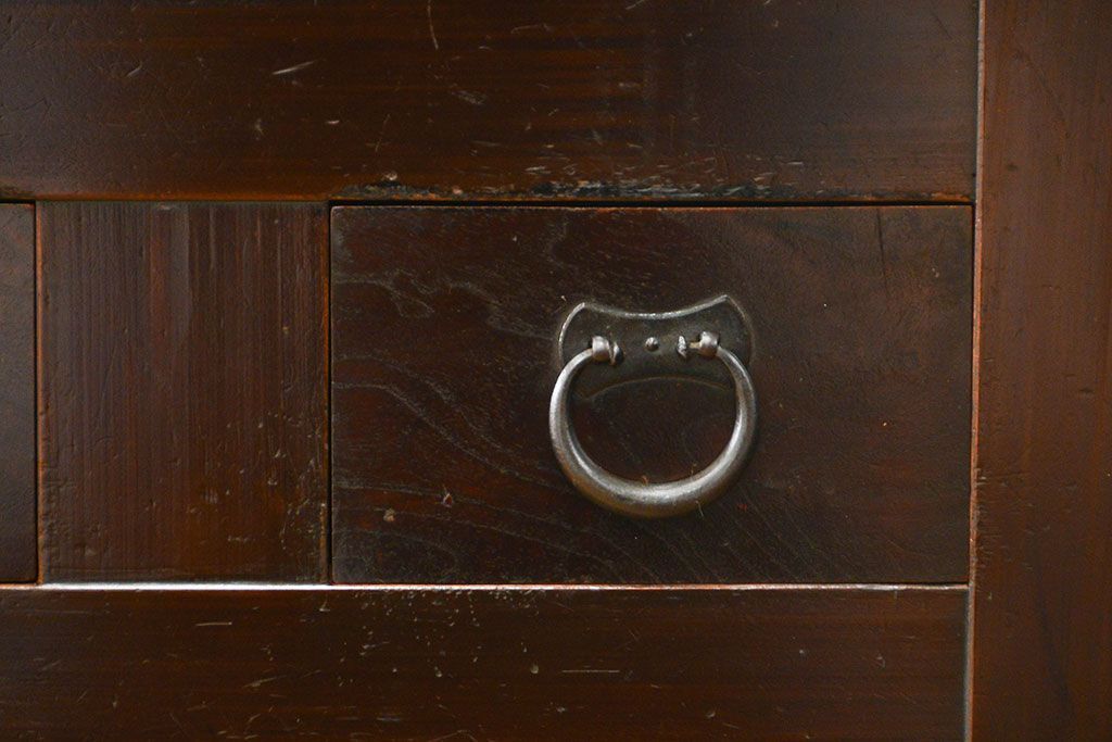 アンティーク家具　古民具・骨董 状態抜群の六尺水屋箪笥(食器棚、収納棚)