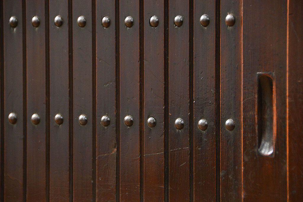 アンティーク家具　古民具・骨董 状態抜群の六尺水屋箪笥(食器棚、収納棚)