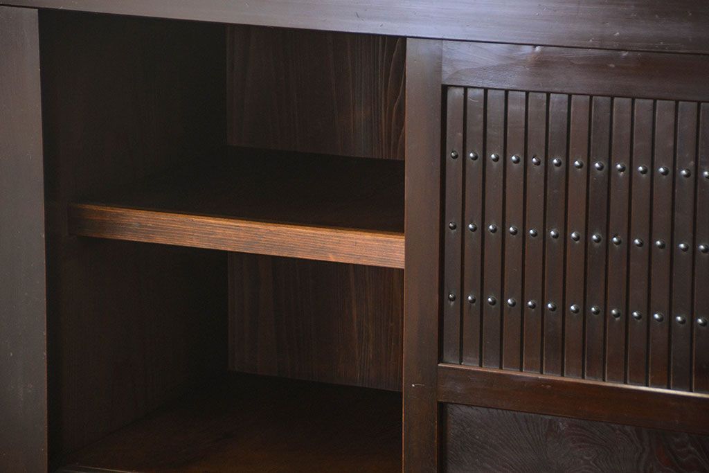 アンティーク家具　古民具・骨董 状態抜群の六尺水屋箪笥(食器棚、収納棚)