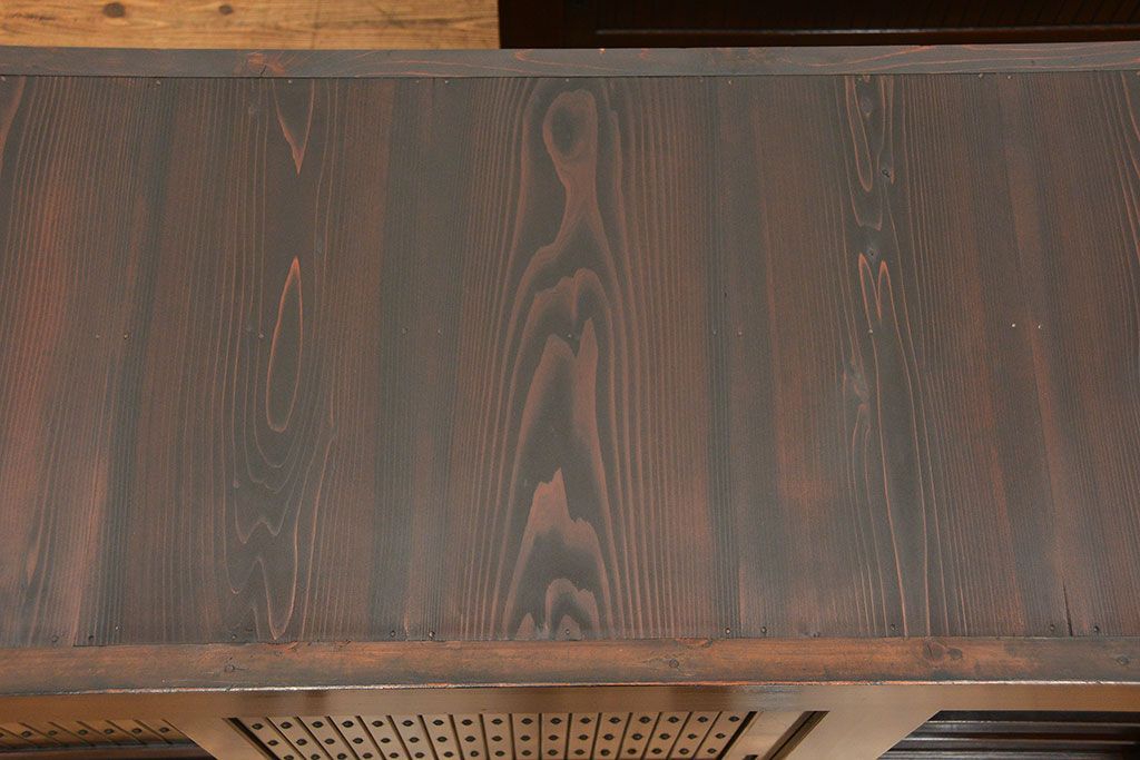 アンティーク家具　古民具・骨董 状態抜群の六尺水屋箪笥(食器棚、収納棚)