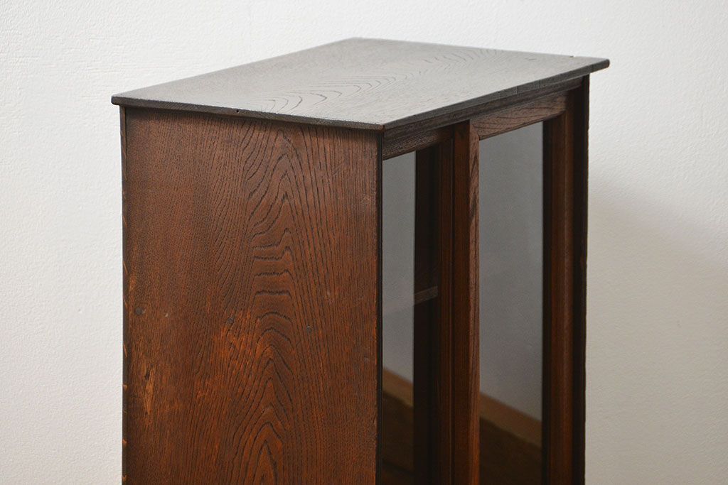 レトロ家具　昭和レトロ 小さな引き出し付き収納棚(本棚)