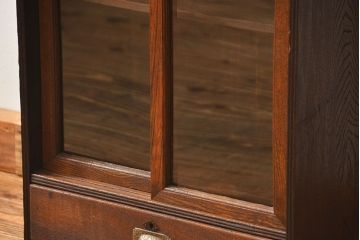 レトロ家具　昭和レトロ 小さな引き出し付き収納棚(本棚)