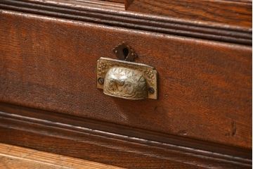 レトロ家具　昭和レトロ 小さな引き出し付き収納棚(本棚)