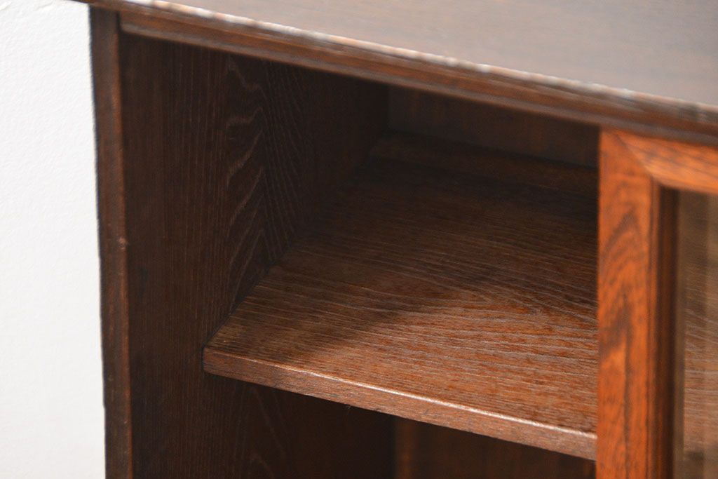 レトロ家具　昭和レトロ 小さな引き出し付き収納棚(本棚)