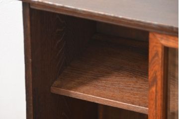 レトロ家具　昭和レトロ 小さな引き出し付き収納棚(本棚)