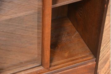 レトロ家具　昭和レトロ 小さな引き出し付き収納棚(本棚)