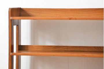 レトロ家具　昭和レトロ 古い栓材 シンプルな本棚(ブックシェルフ、飾り棚)