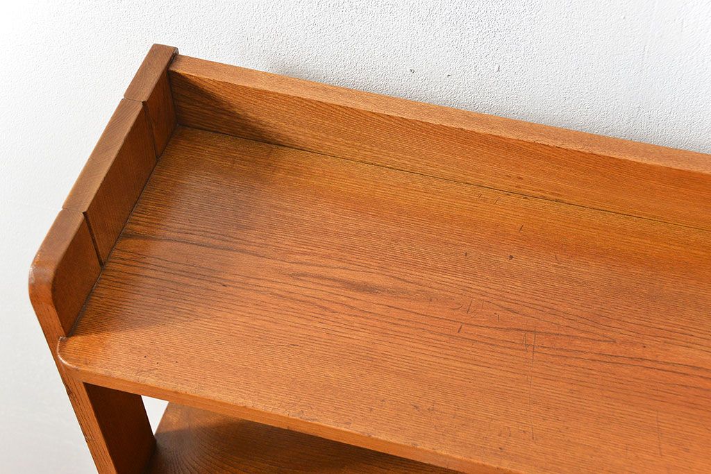 レトロ家具　昭和レトロ 古い栓材 シンプルな本棚(ブックシェルフ、飾り棚)