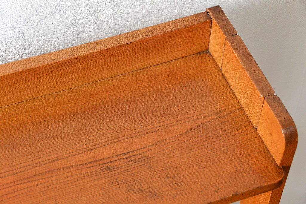 レトロ家具　昭和レトロ 古い栓材 シンプルな本棚(ブックシェルフ、飾り棚)